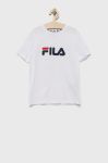 Дитяча бавовняна футболка Fila колір білий з принтом (2074605)