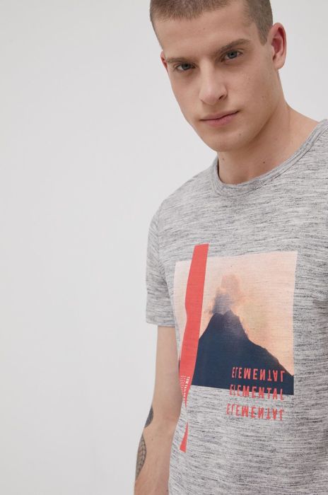 Футболка Tom Tailor чоловіча колір сірий візерунок