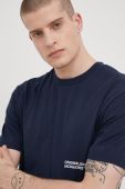 Бавовняна футболка Jack & Jones колір синій з принтом (2339758)