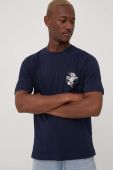 Бавовняна футболка Jack & Jones колір синій з принтом (2347135)