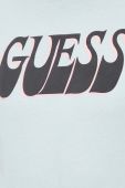 Бавовняна футболка Guess з принтом колір блакитний (2165378)