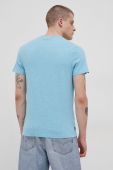 Бавовняна футболка Superdry однотонний колір бірюзовий