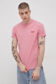 Бавовняна футболка Superdry колір рожевий однотонний