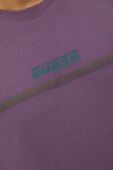 Футболка Guess чоловічий колір фіолетовий з принтом