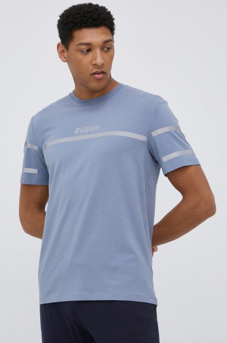 Футболка Guess чоловічий з принтом колір блакитний (2228369)