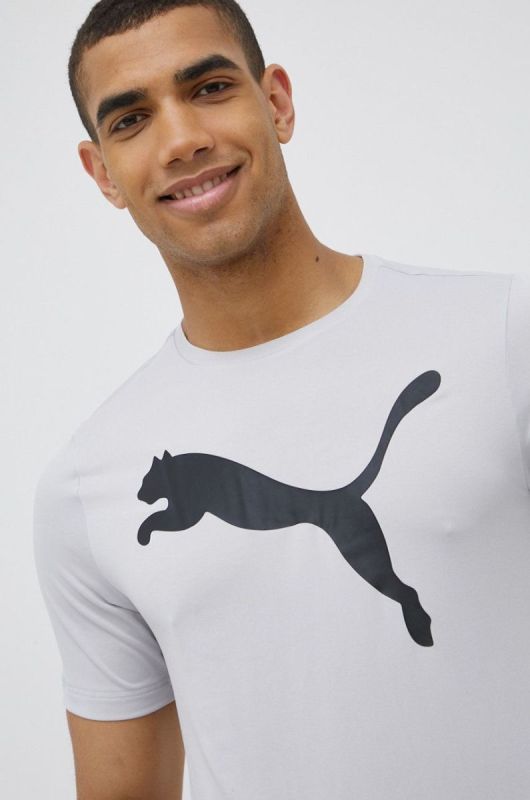 Тренувальна футболка Puma Active Big Logo 586724 колір сірий з принтом фото 2