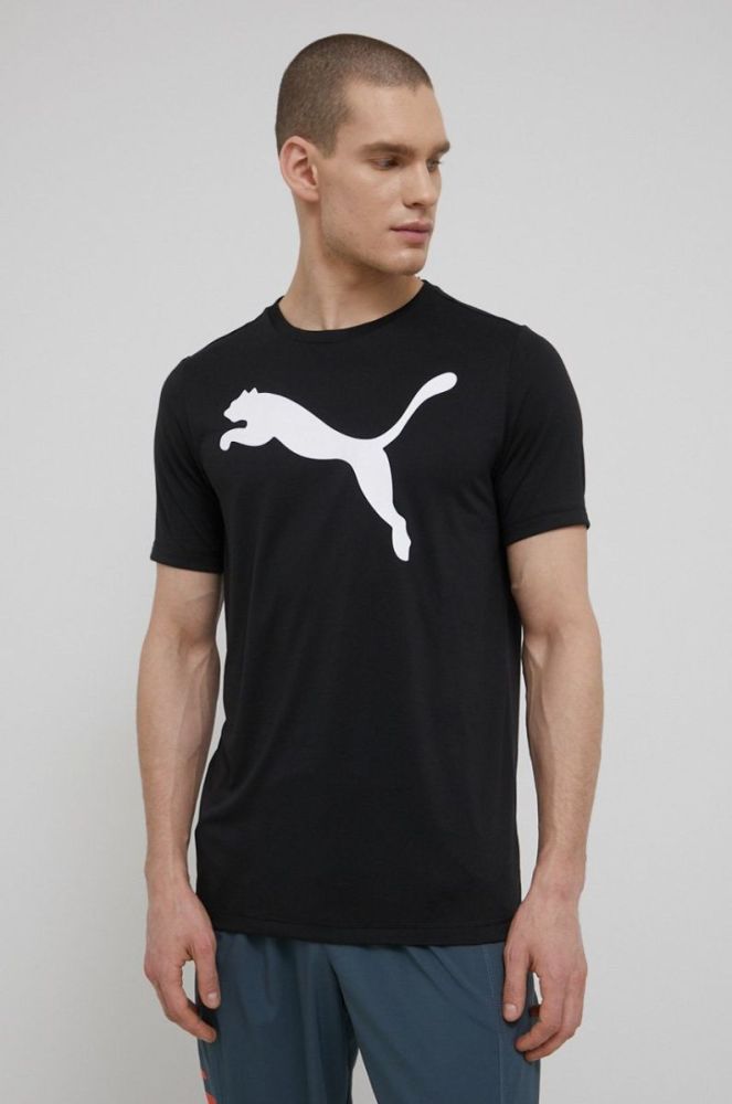 Тренувальна футболка Puma Active Big Logo 586724 колір чорний з принтом фото 2