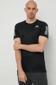 Бігова футболка adidas Performance Own The Run колір чорний з принтом