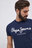 Футболка Pepe Jeans Original Stretch чоловіча колір синій з принтом