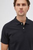 Бавовняне поло Pepe Jeans Vincent колір чорний гладкий