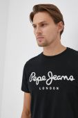 Футболка Pepe Jeans Original чоловіча колір чорний з принтом