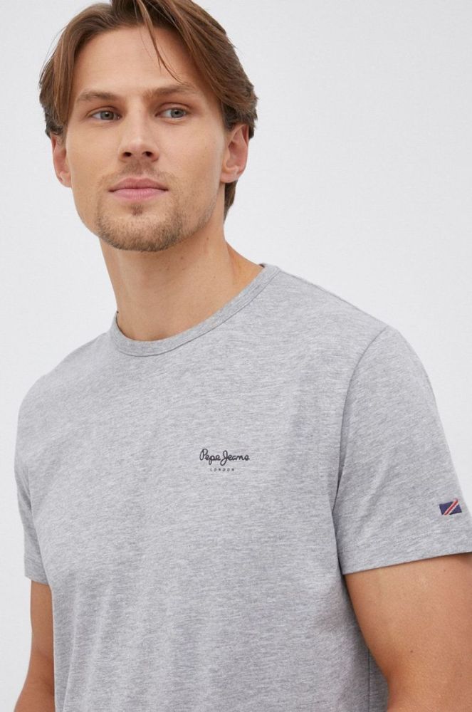 Футболка Pepe Jeans Original Basic 3 колір сірий меланж фото 4