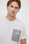 Бавовняна футболка Pepe Jeans Abner колір сірий з принтом