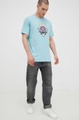 Футболка Jack & Jones чоловічий колір бірюзовий з принтом