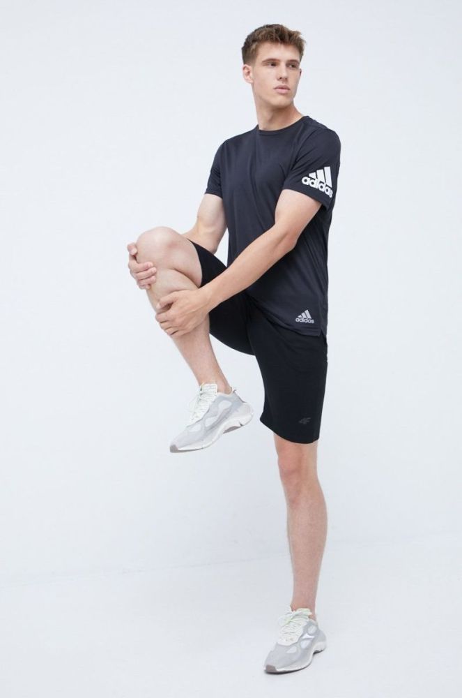 Бігова футболка adidas Performance Run It HB7470 колір чорний з принтом фото 2