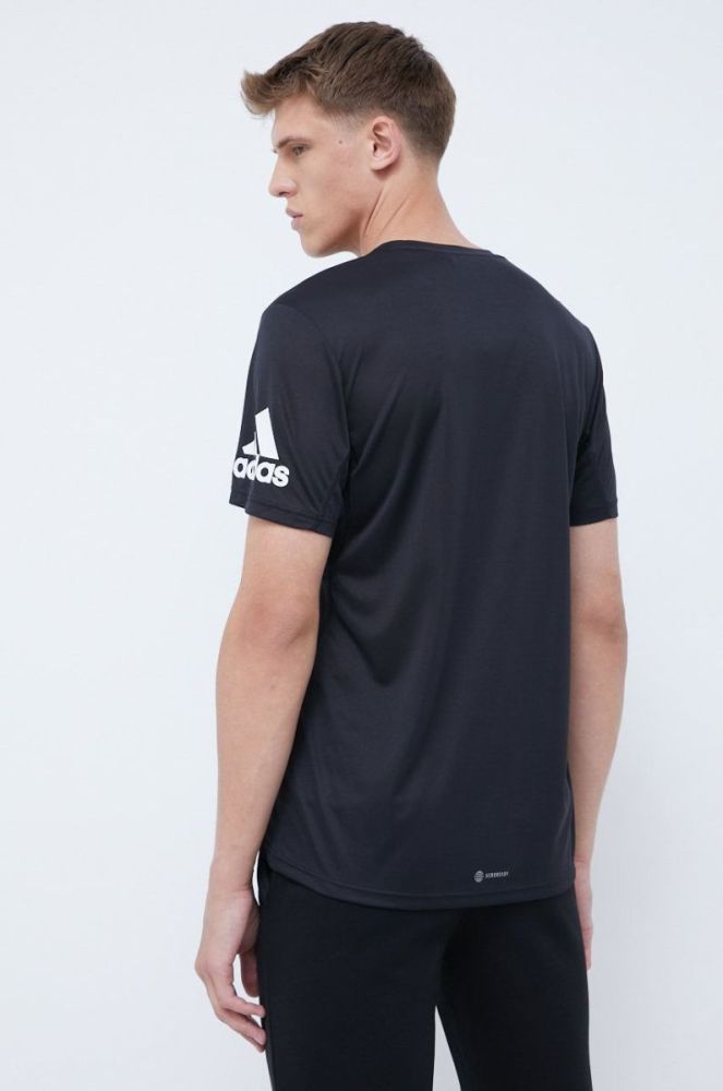 Бігова футболка adidas Performance Run It HB7470 колір чорний з принтом фото 3