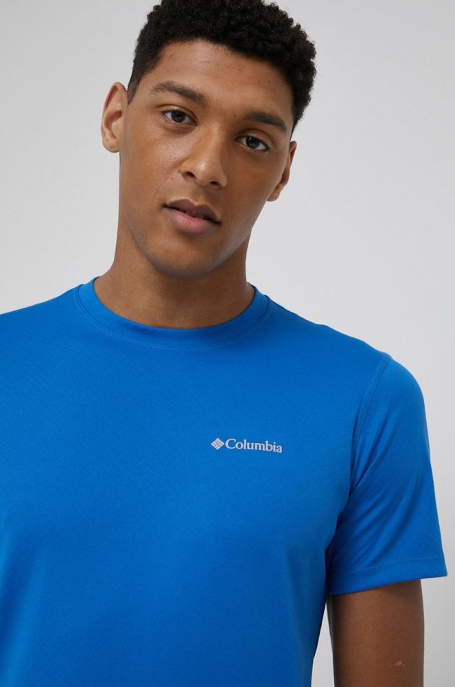 Спортивна футболка Columbia Zero Rules однотонна колір блакитний