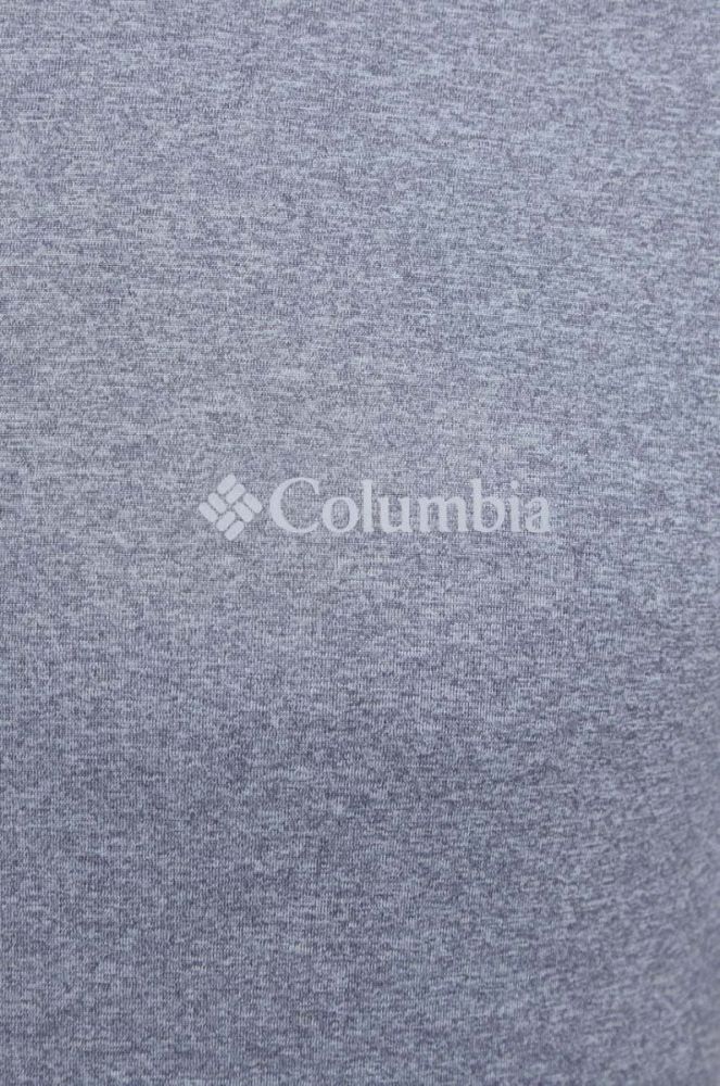 Спортивна футболка Columbia колір сірий з принтом (3490787) фото 5