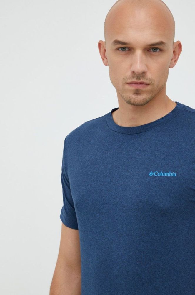 Спортивна футболка Columbia колір синій з принтом (2606098) фото 4