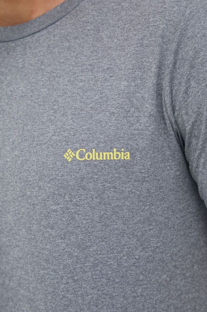 Спортивна футболка Columbia Tech Trail Graphic колір сірий з принтом (2555056) фото 5