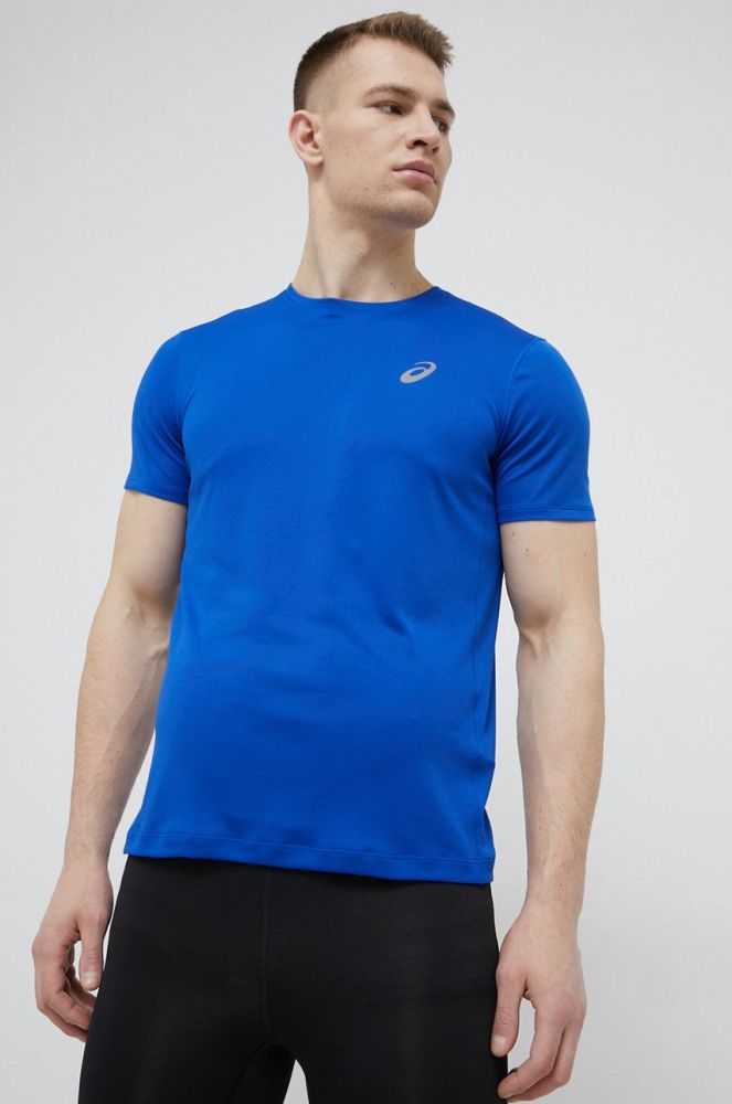 Бігова футболка Asics однотонний колір блакитний