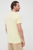 Бавовняна футболка Pepe Jeans Eggo V N колір жовтий з принтом