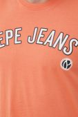 Бавовняна футболка Pepe Jeans Alessio колір помаранчевий з принтом