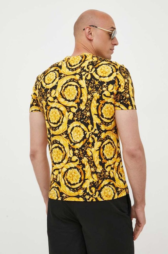 Футболка Versace чоловічий колір чорний візерунок фото 3