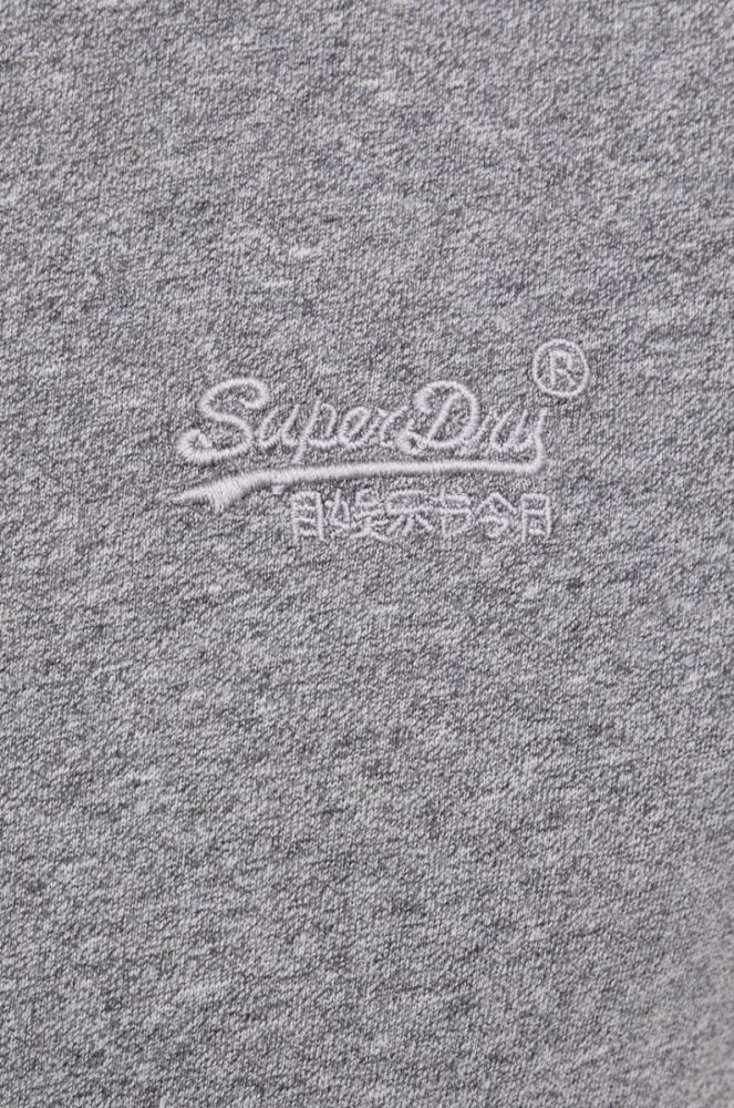 Бавовняна футболка Superdry колір сірий однотонний фото 5