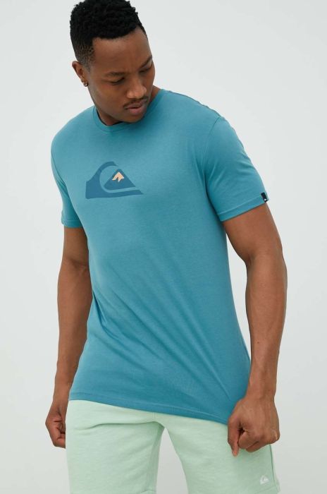 Бавовняна футболка Quiksilver колір сірий з принтом (2957078)