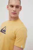 Бавовняна футболка Quiksilver колір жовтий з принтом (2114335)