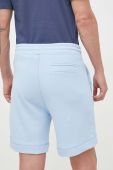 Бавовняні шорти BOSS BOSS CASUAL колір блакитний