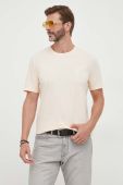 Бавовняна футболка BOSS BOSS CASUAL колір бежевий однотонна (3364443)