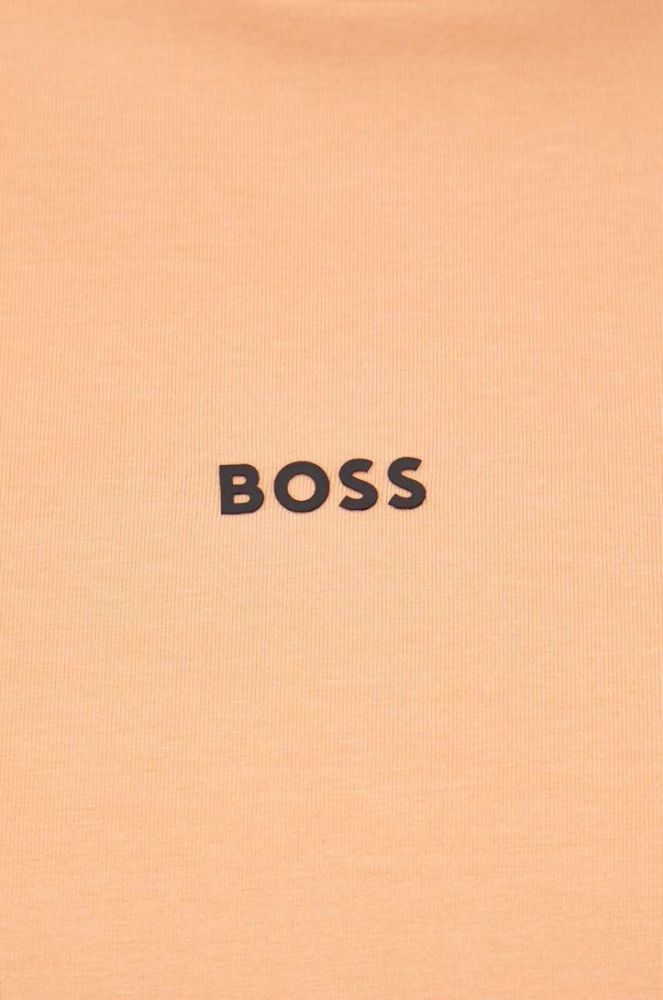 Футболка BOSS BOSS CASUAL чоловіча колір помаранчевий однотонний фото 4