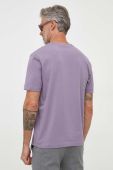 Футболка BOSS BOSS ORANGE чоловіча колір фіолетовий однотонна