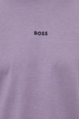 Футболка BOSS BOSS ORANGE чоловіча колір фіолетовий однотонна