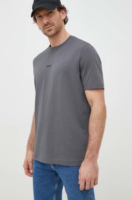 Футболка BOSS BOSS CASUAL чоловіча колір сірий однотонна (2895108)