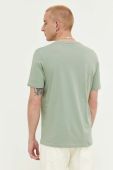 Бавовняна футболка HUGO колір зелений однотонний (3308745)