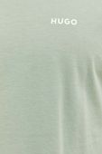 Бавовняна футболка HUGO колір зелений однотонний (3308745)