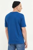 Бавовняна футболка HUGO однотонний колір блакитний