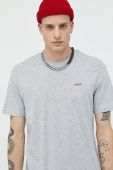 Бавовняна футболка HUGO колір сірий однотонний