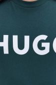 Бавовняна футболка HUGO колір зелений з принтом (3452110)
