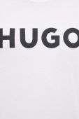 Бавовняна футболка HUGO колір білий з принтом (2248226)