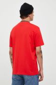 Бавовняна футболка HUGO колір червоний з принтом (2434053)