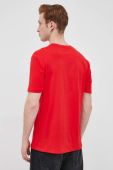 Бавовняна футболка HUGO колір червоний з принтом (2248242)