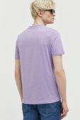Бавовняна футболка HUGO колір фіолетовий з принтом (3114888)