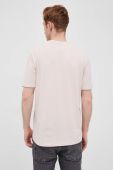Бавовняна футболка HUGO колір рожевий з принтом (2255371)