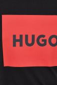 Бавовняна футболка HUGO колір чорний з принтом (2255353)
