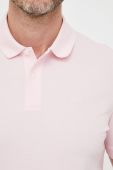 Бавовняне поло BOSS колір рожевий однотонний (3150056)