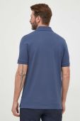 Бавовняне поло BOSS однотонний колір блакитний (3216209)